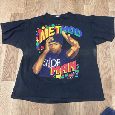VTG METHOD MAN MARY J BLIGE RAP TEE SIZE XL BLACK 90s MUSIC SHIRT WU TANG 1994
