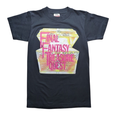 Vintage 1990 Final Fantasy Treasure Quest Shirt Small Nintendo Power NES Promo