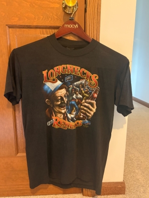 Vintage 1988 3D Emblem "Longnecks and Rednecks" T-Shirt L