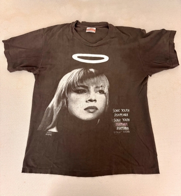 Vintage 90s Original Sonic Youth T-shirt Disappearer Goo Traci Lords Size M