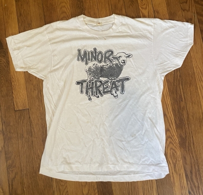 Vintage 80s Minor Threat Shirt Sheep Out Of Step Single Stitch Screen Stars 