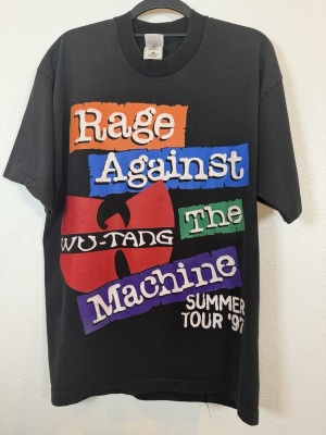Vintage RAGE AGAINST THE MACHINE WU TANG CLAN LARGE 1997 TOUR SHIRT