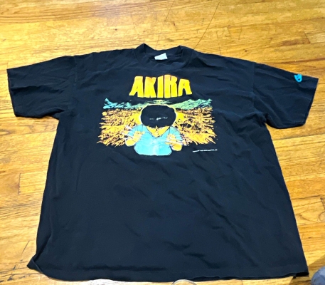 Headmaster Akira Vintage 1990s Graphic Print T-Shirt Black XL